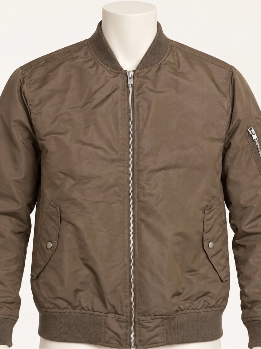 Goodfellow & Co Olive Brown Water Resistant Bomber Jacket